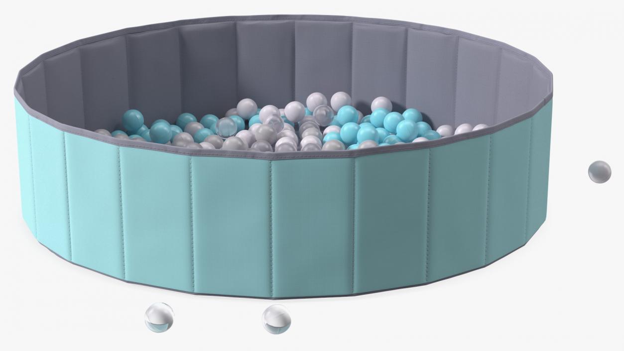 3D Foldable Dry Pool Blue Large model