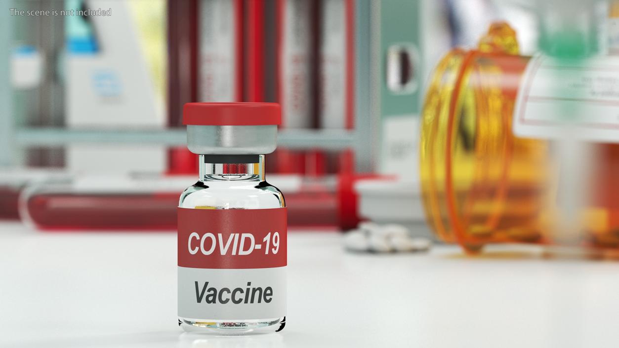 Vaccine Bottle Covid19 3D