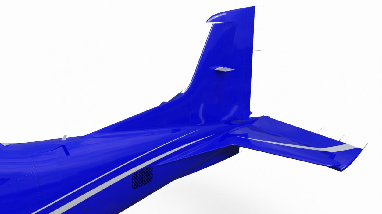 3D Training Aircraft Blue Rigged for Maya model