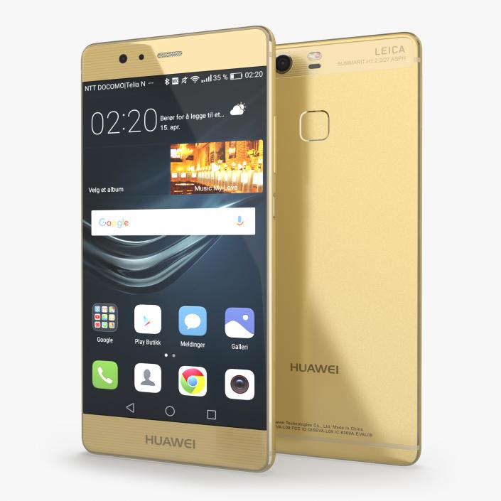 Huawei P9 Rose Gold 3D model