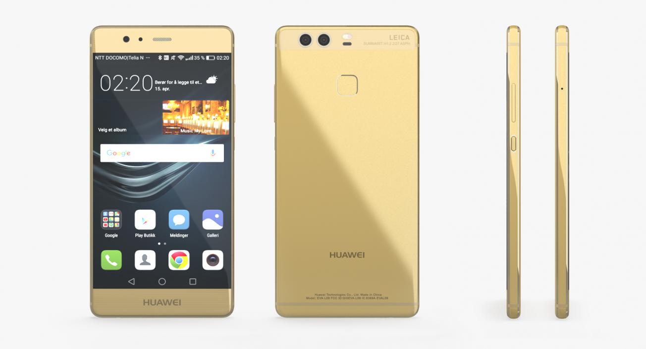 Huawei P9 Rose Gold 3D model