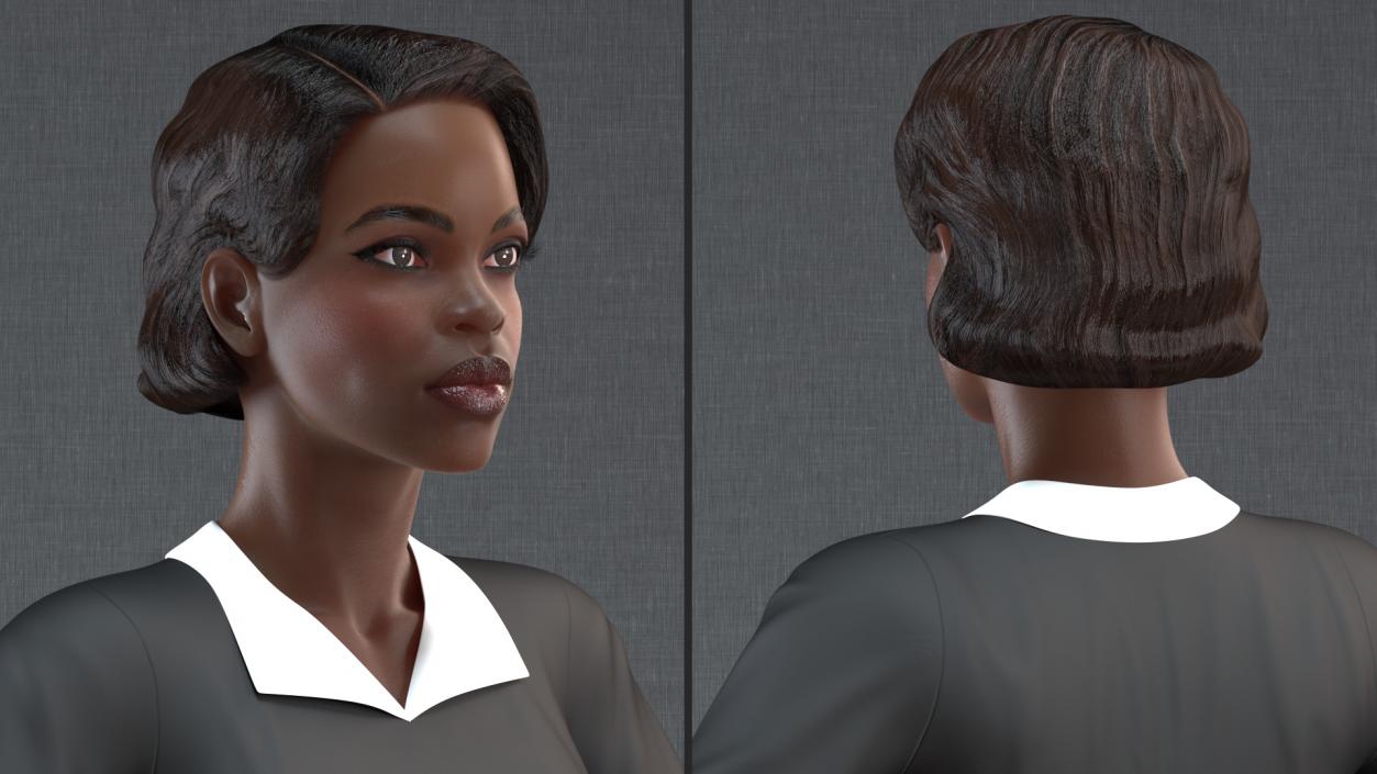 Dark Skin Judge Woman Neutral Pose 3D model