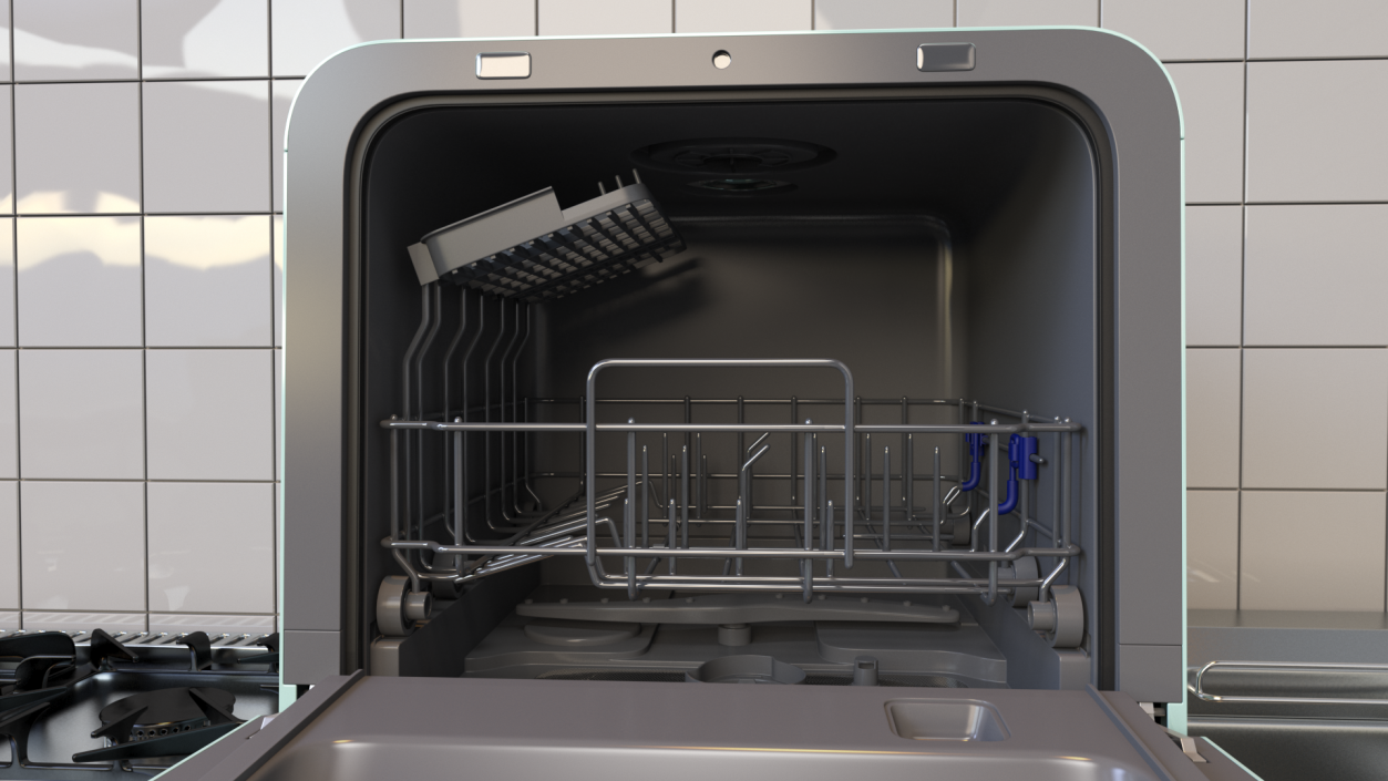 3D Compact Table Top Dishwasher model