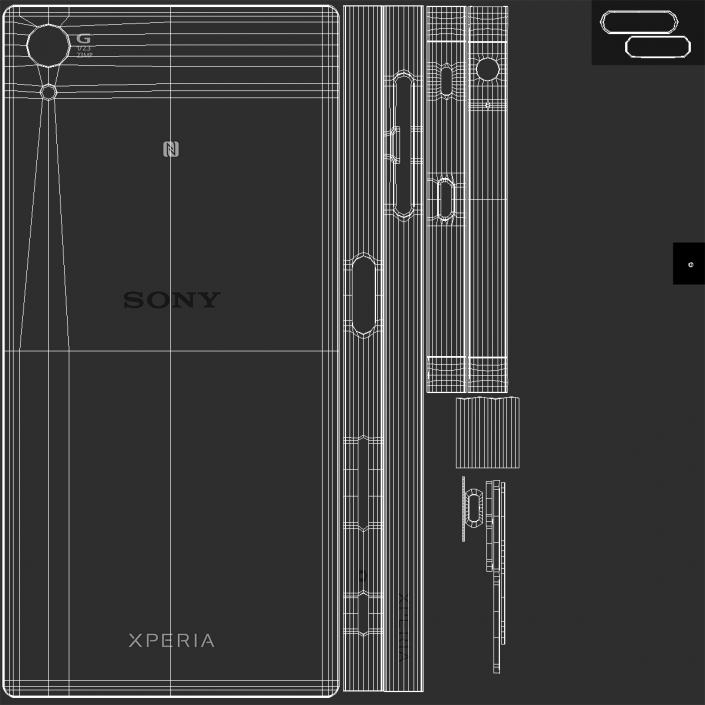 3D model Sony Xperia Z5 Black