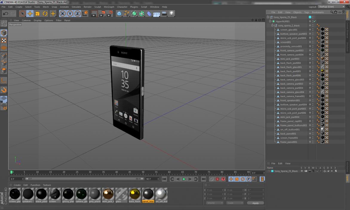 3D model Sony Xperia Z5 Black