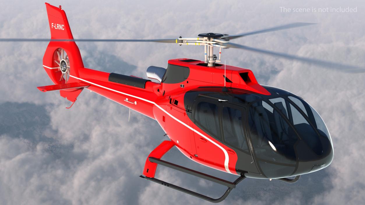 3D Civil Helicopter Airbus H130 model