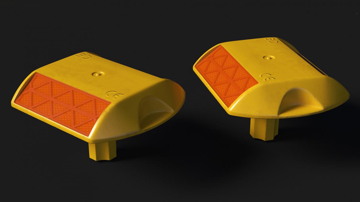 Raised Pavement Marker Orange 3D model