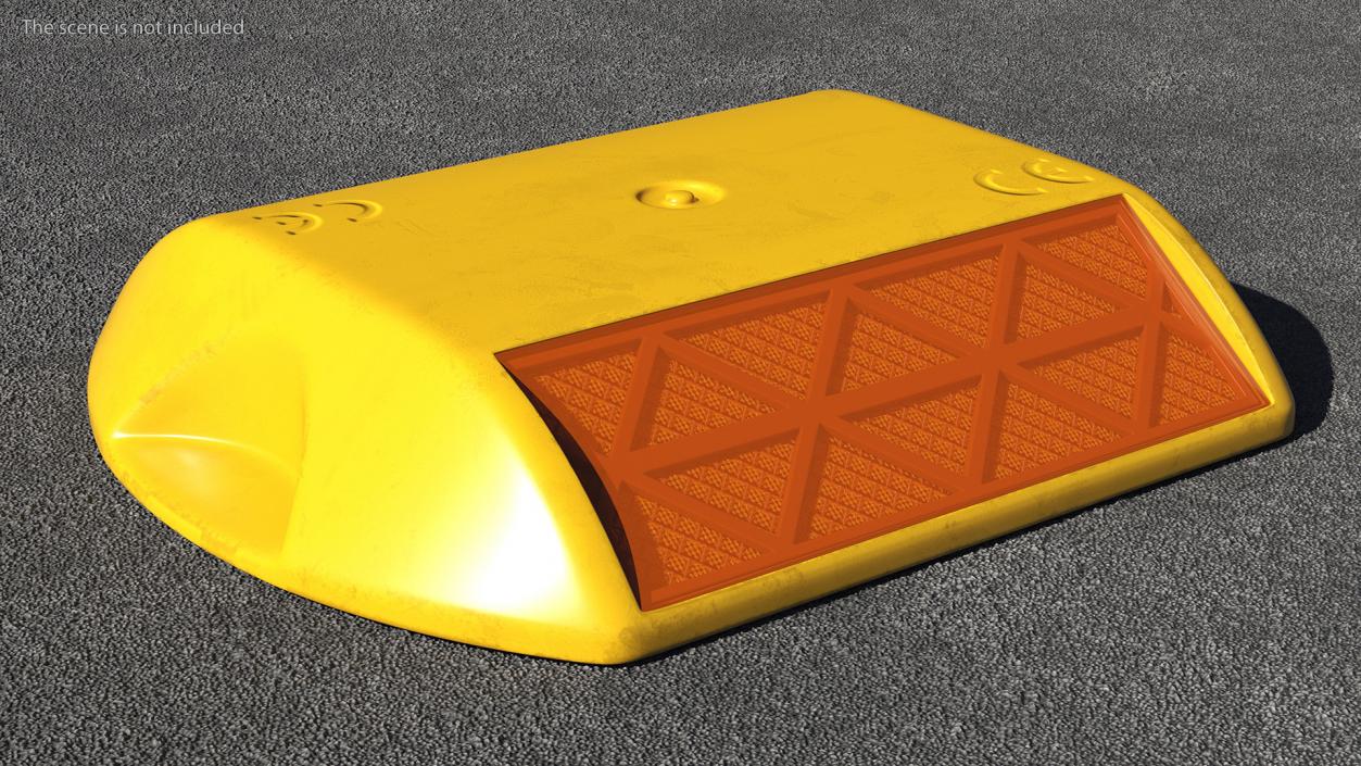 Raised Pavement Marker Orange 3D model