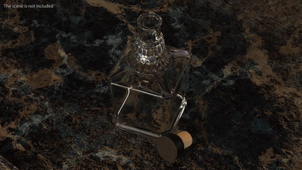 3D model Open Alcohol Bottle Empty