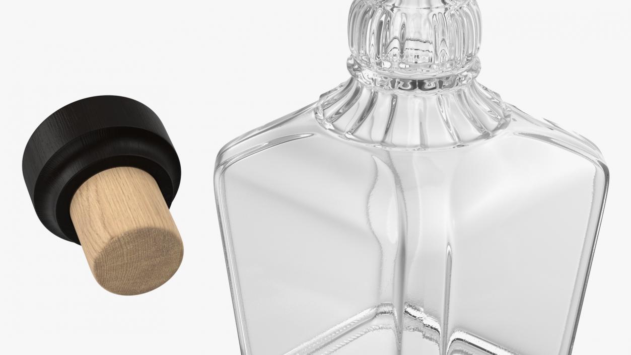 3D model Open Alcohol Bottle Empty