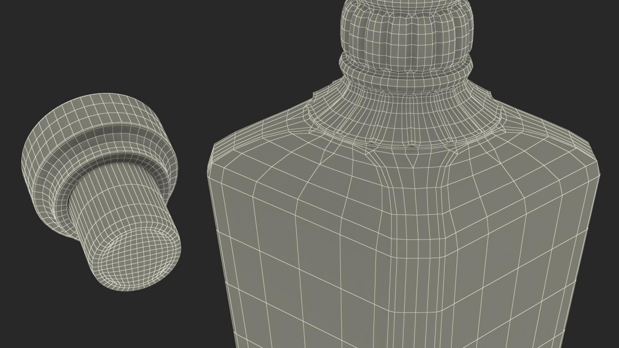 3D model Open Alcohol Bottle Empty