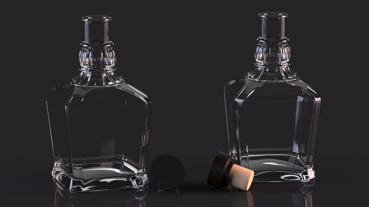 3D model Open Alcohol Bottle Empty