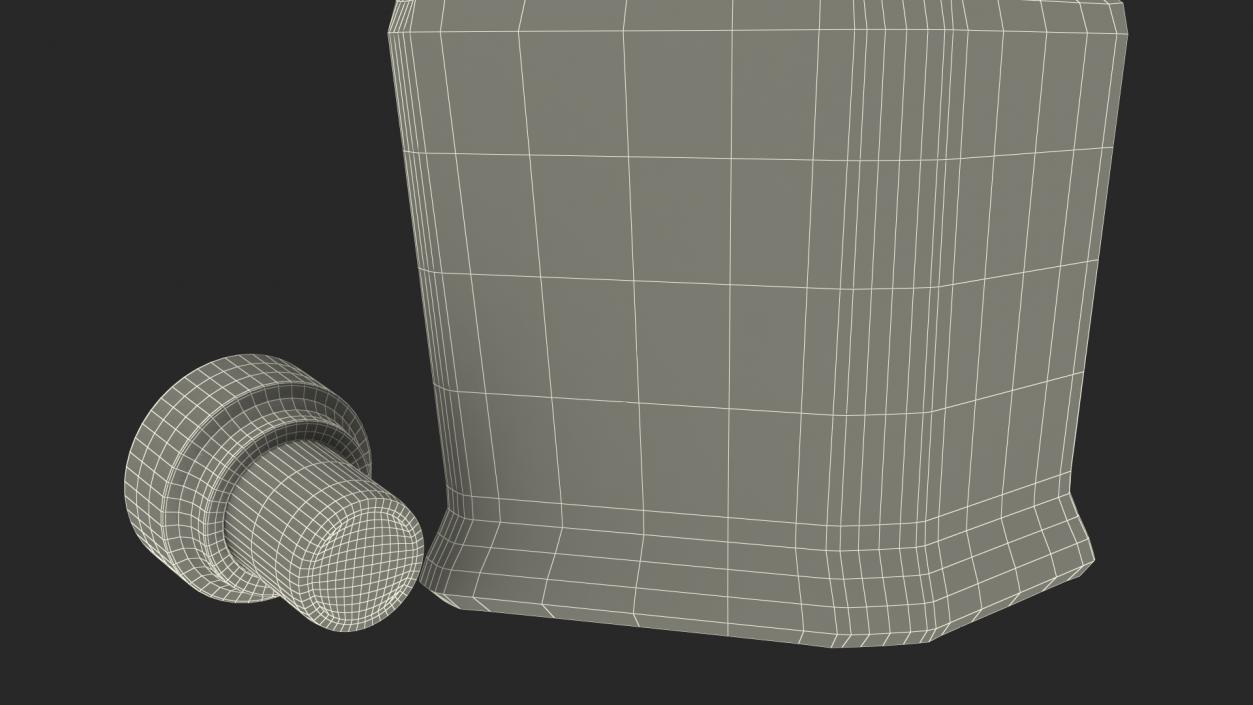 3D model Open Alcohol Bottle Empty