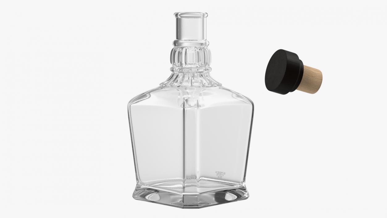 3D model Open Alcohol Bottle Empty