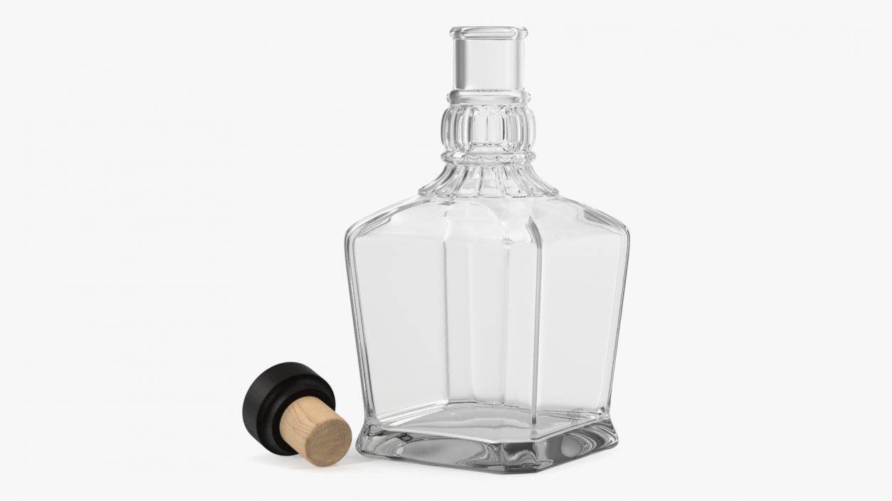 3D model Open Alcohol Bottle Empty