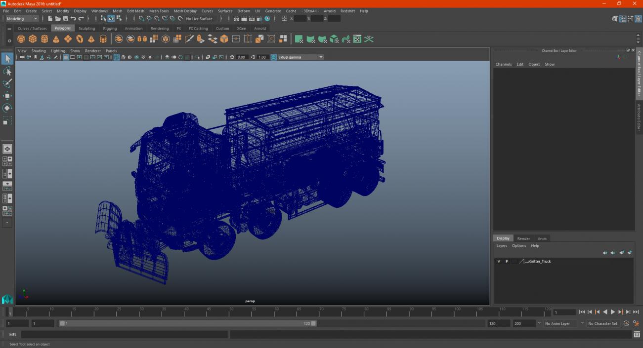 Mercedes Benz 8x6 Arocs Gritter Truck 3D