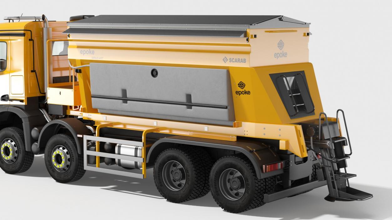 Mercedes Benz 8x6 Arocs Gritter Truck 3D