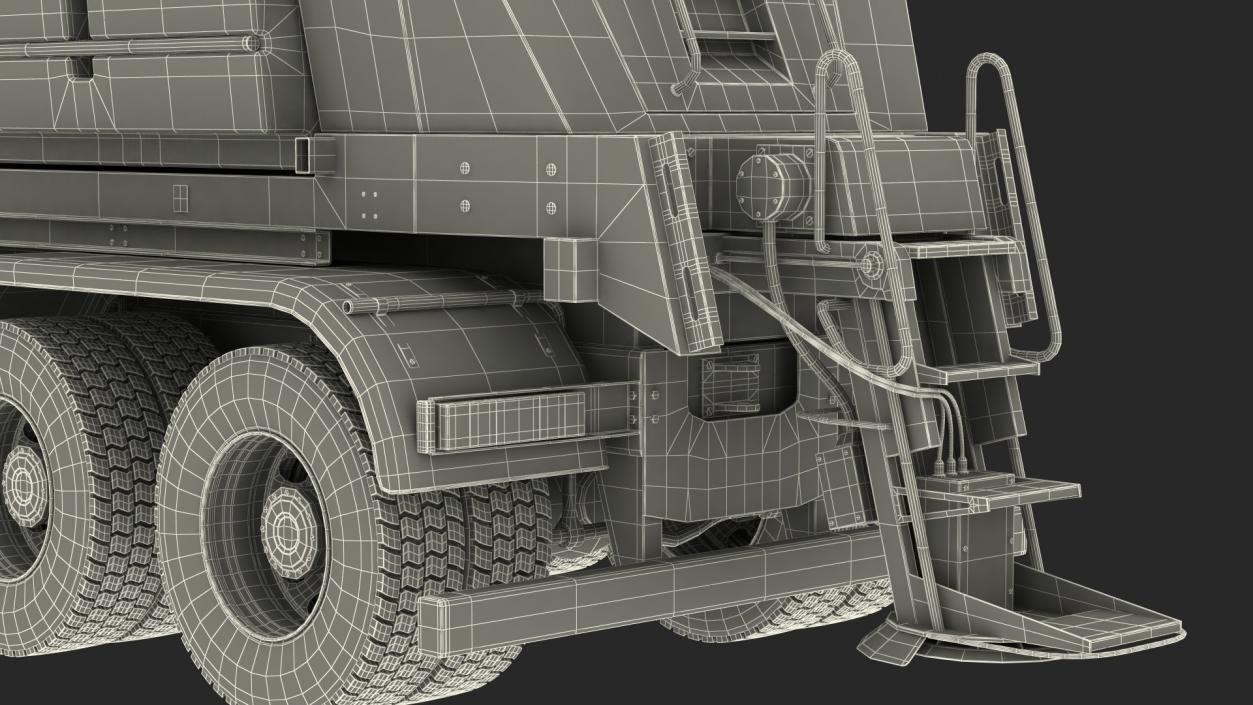 Mercedes Benz 8x6 Arocs Gritter Truck 3D