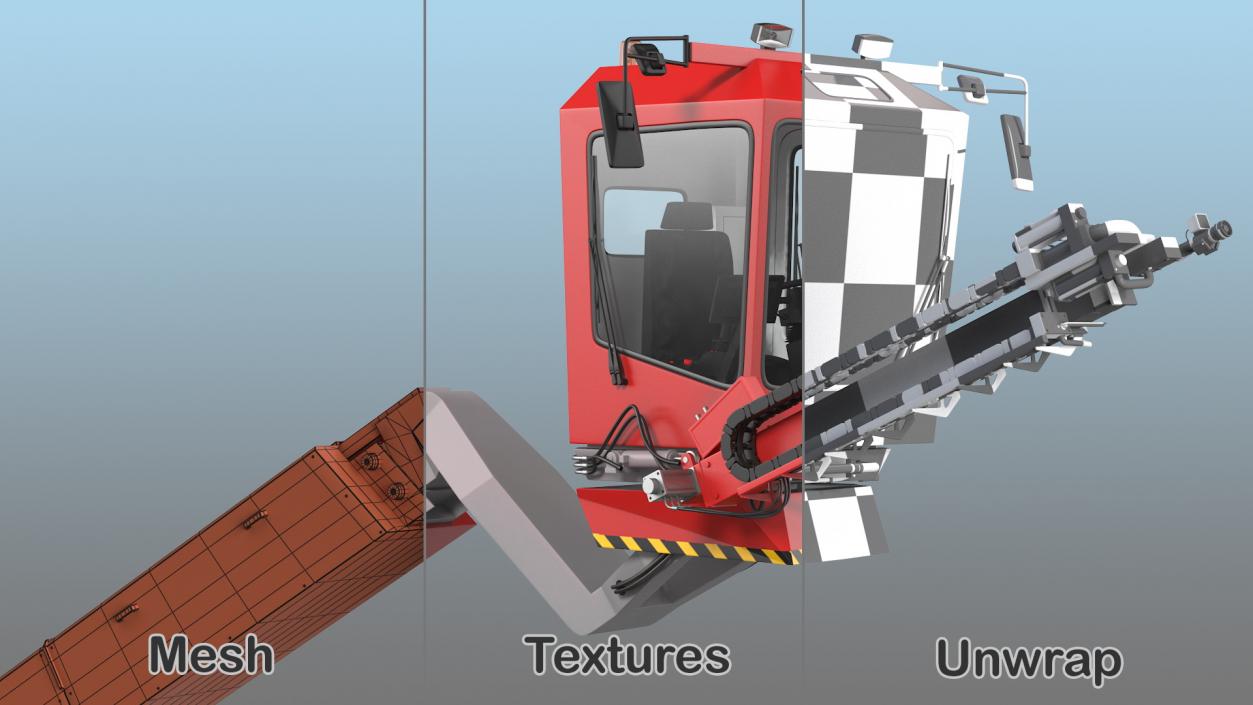 3D Telehandler Deicer Generic Rigged model