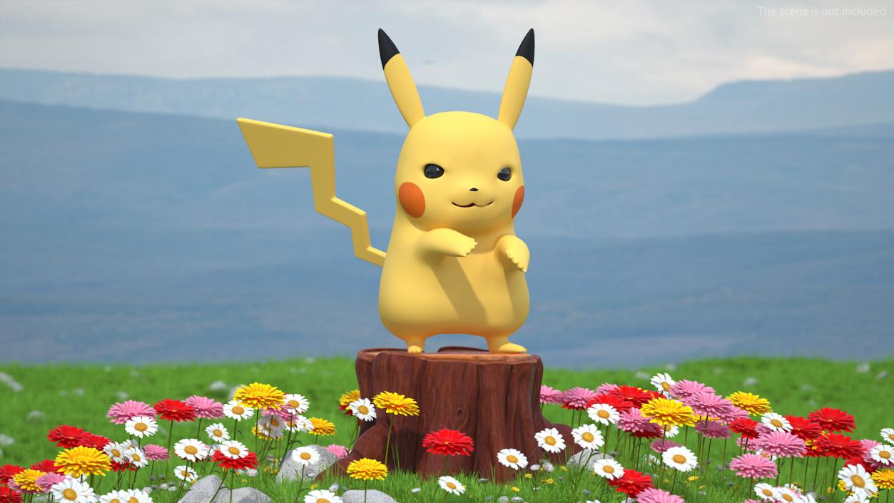 Anime Character Pikachu Angry 3D model