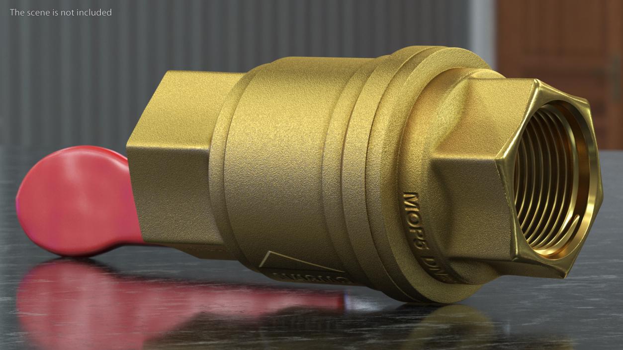 Forged Brass Water Ball Valve PN40 3D model