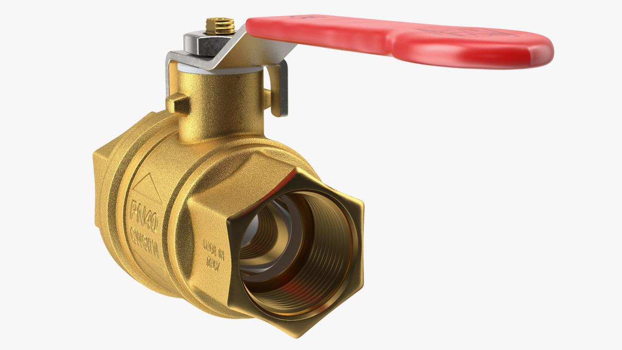 Forged Brass Water Ball Valve PN40 3D model