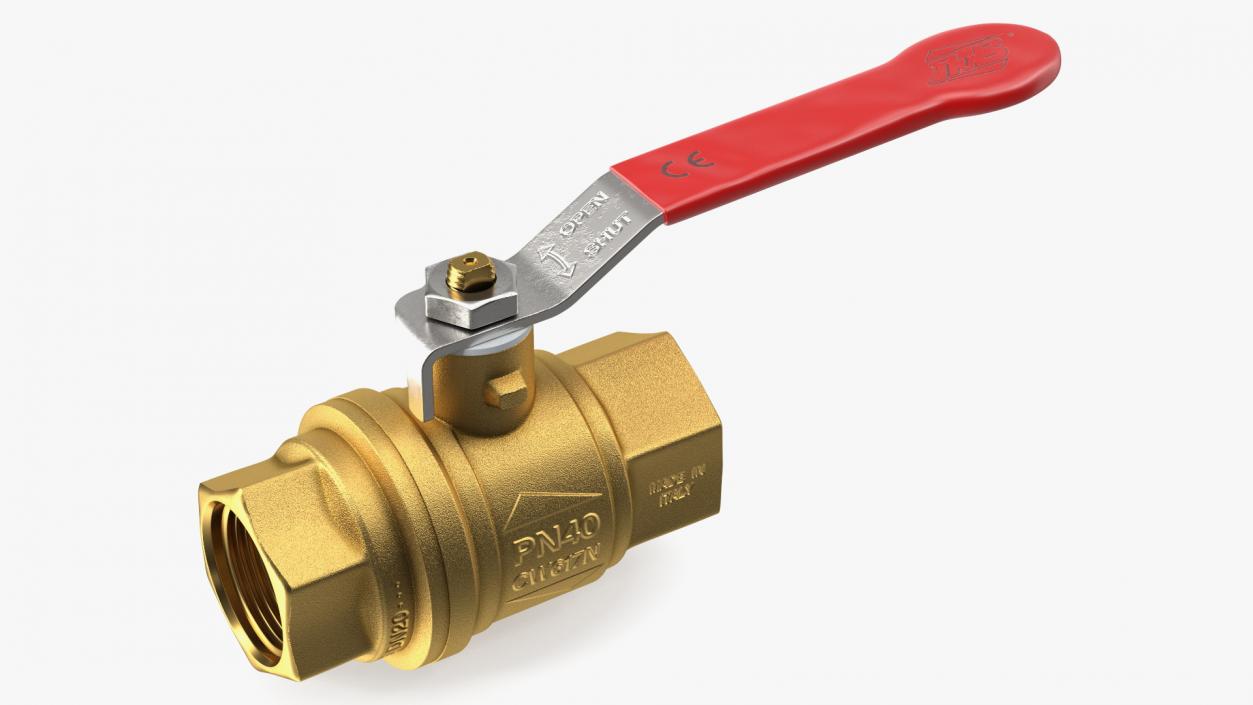 Forged Brass Water Ball Valve PN40 3D model