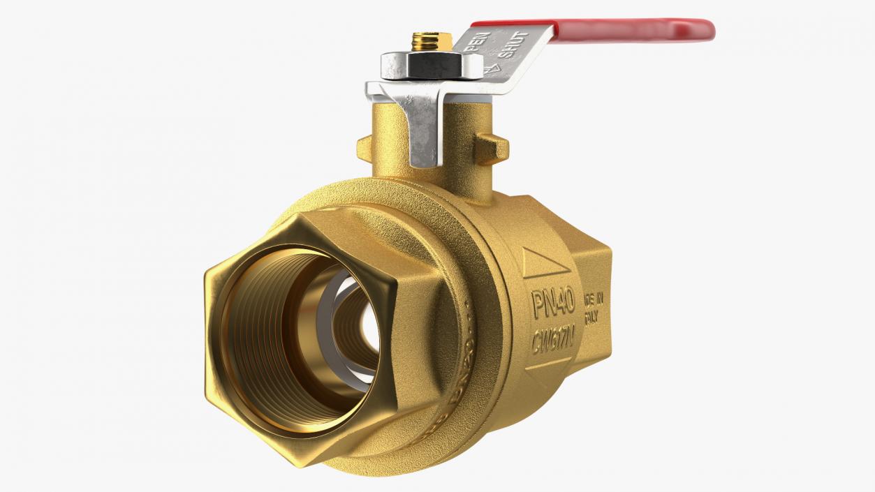 Forged Brass Water Ball Valve PN40 3D model