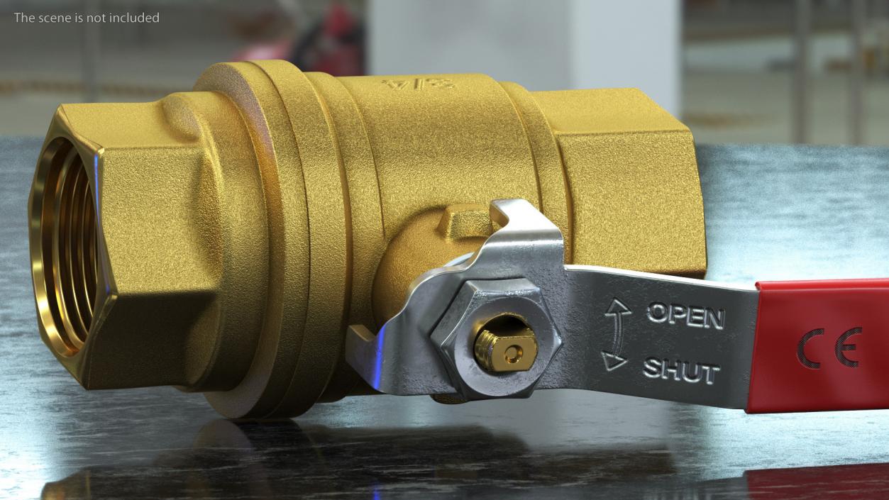 Forged Brass Water Ball Valve PN40 3D model