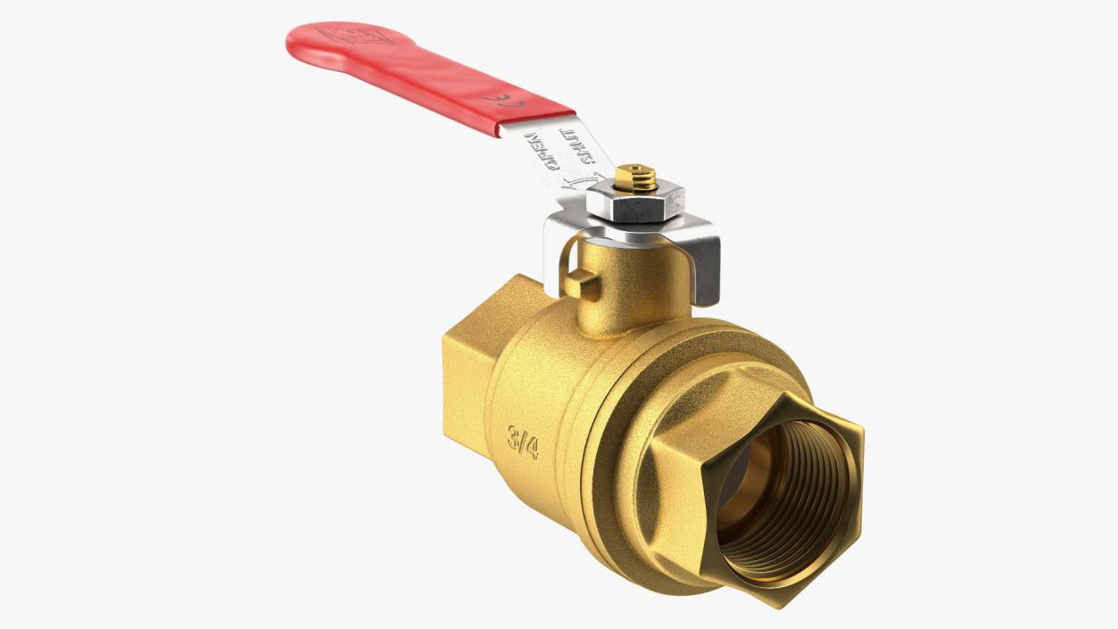 Forged Brass Water Ball Valve PN40 3D model