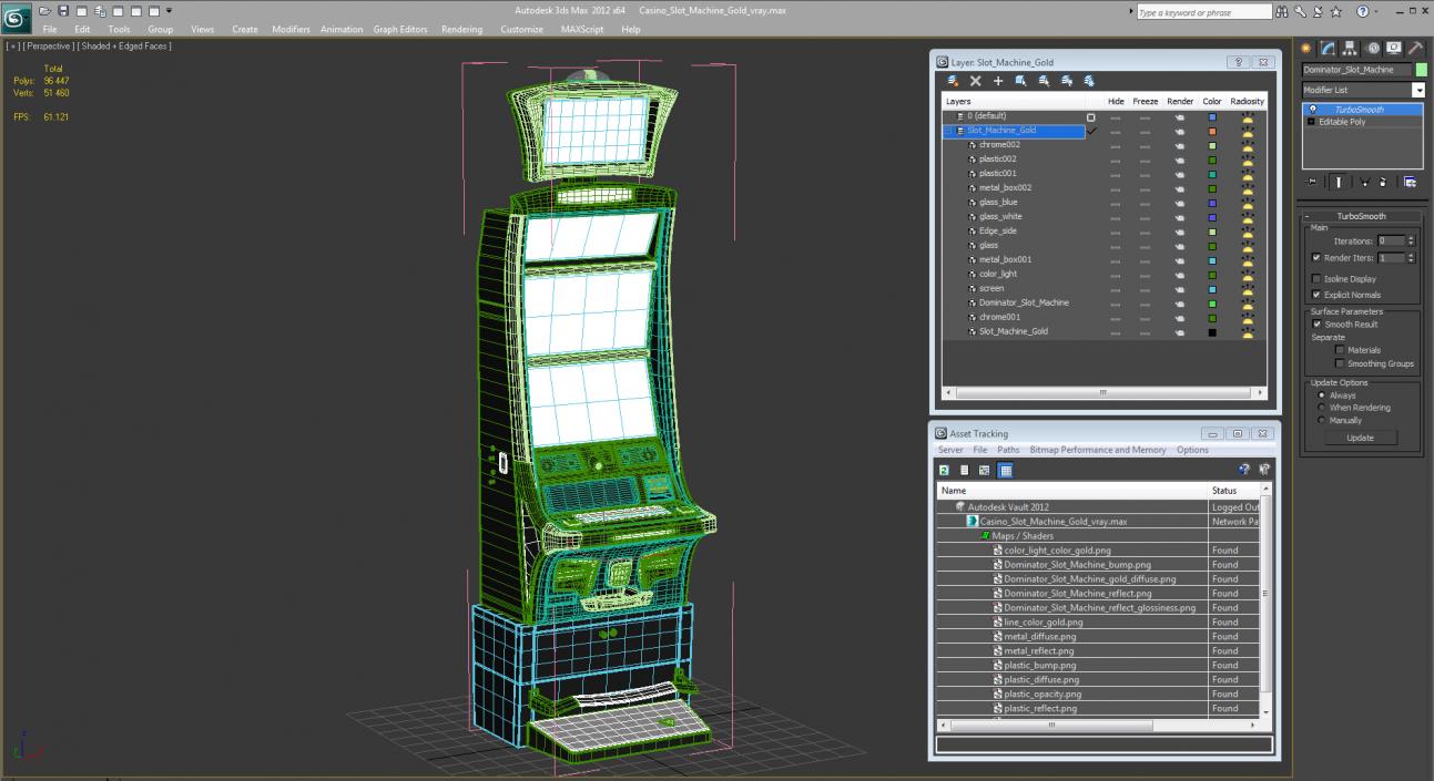 Casino Slot Machine Gold 3D model