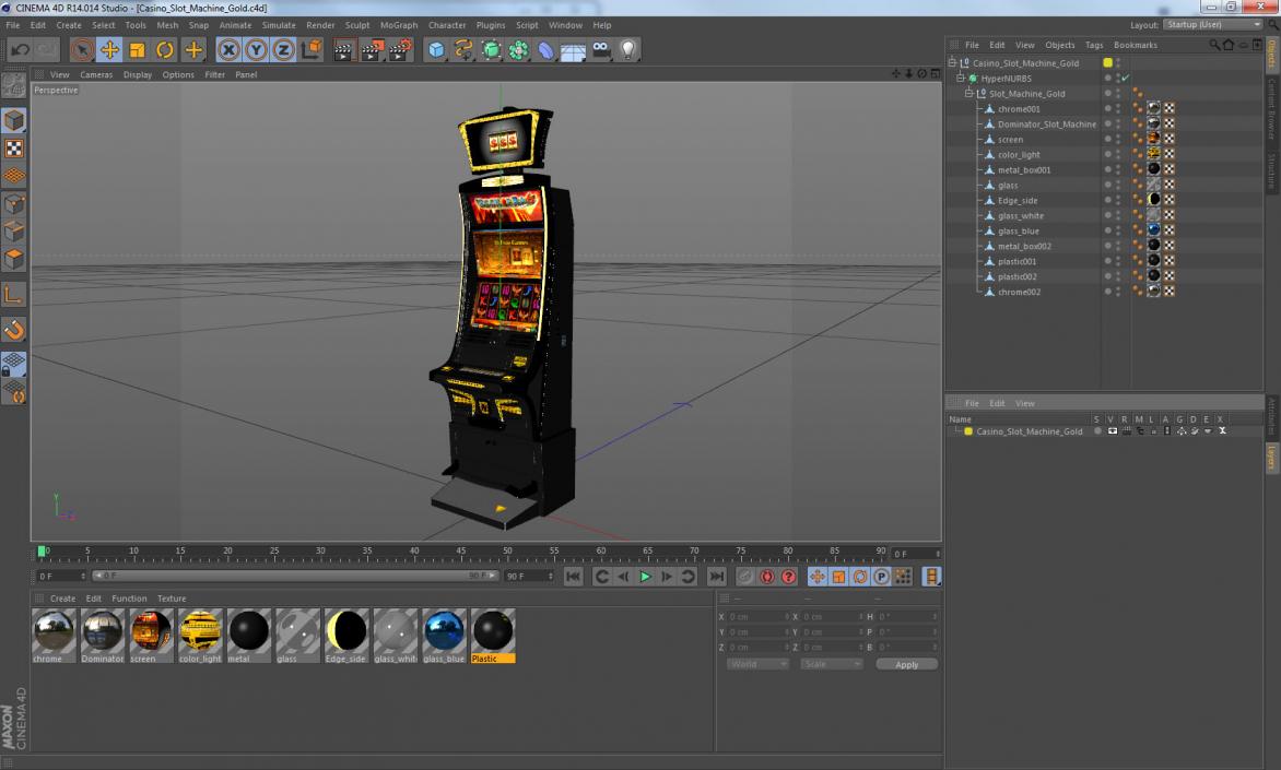 Casino Slot Machine Gold 3D model