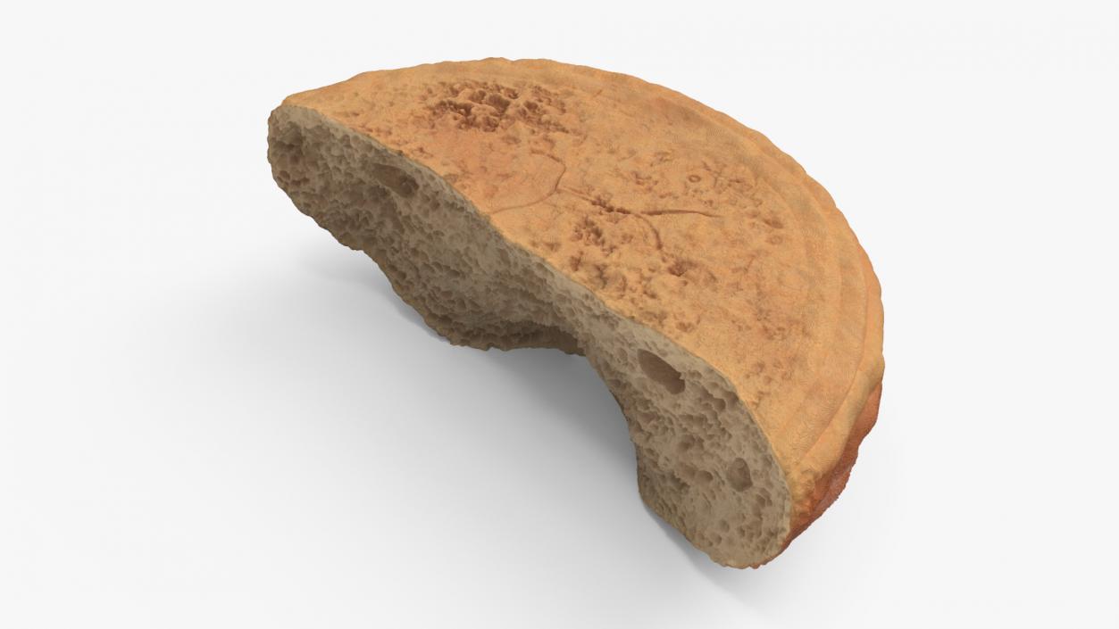 3D Broken Half Round Bread model