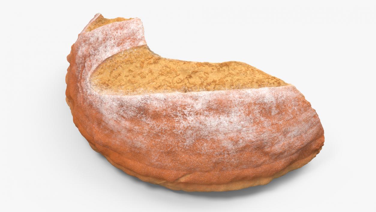 3D Broken Half Round Bread model