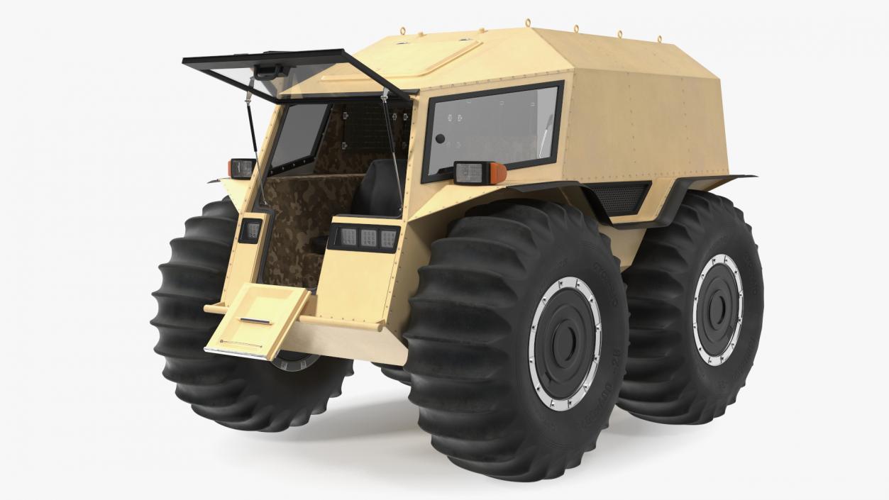 3D model Sherp ATV Rigged for Cinema 4D