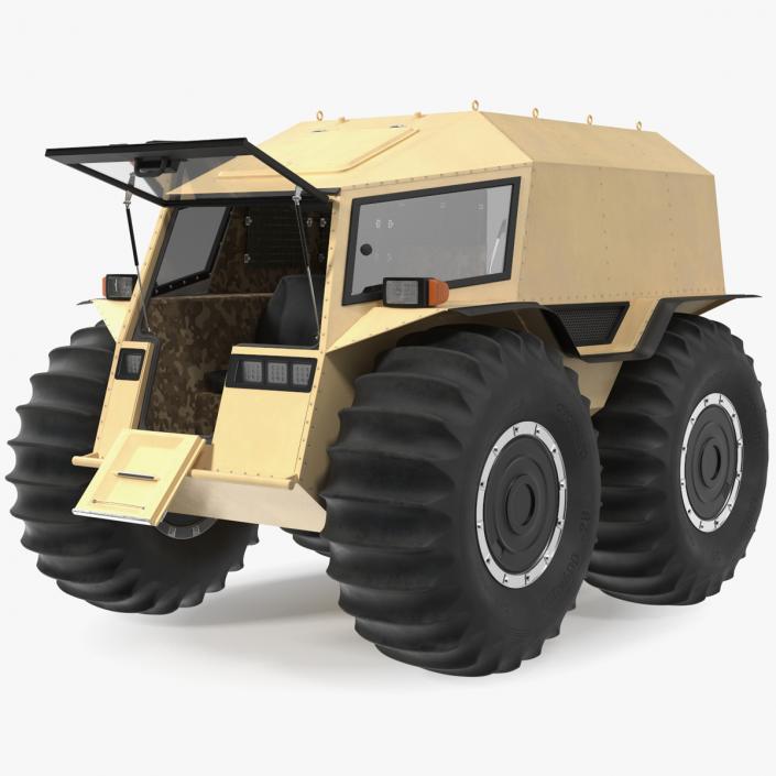 3D model Sherp ATV Rigged for Cinema 4D