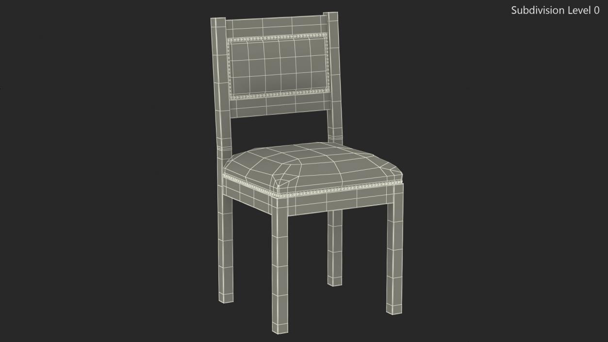 Church Wooden Chair 3D model