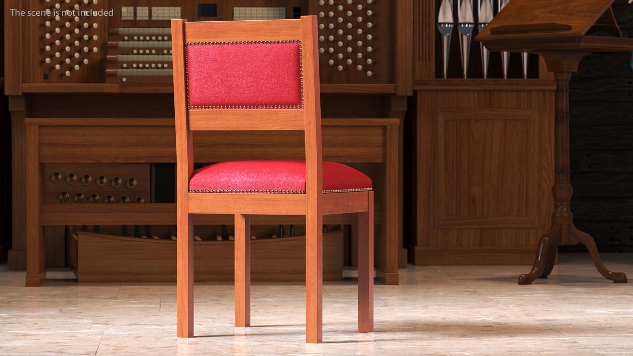 Church Wooden Chair 3D model