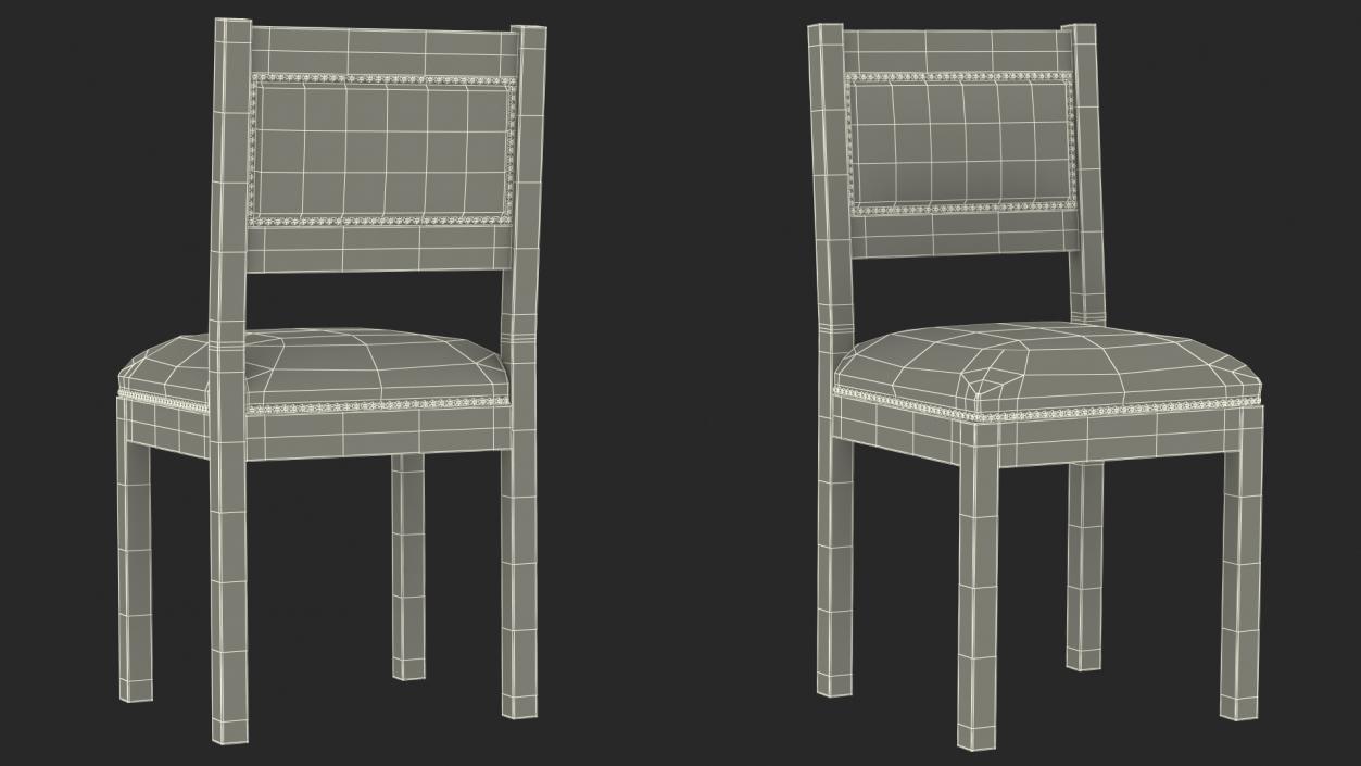 Church Wooden Chair 3D model