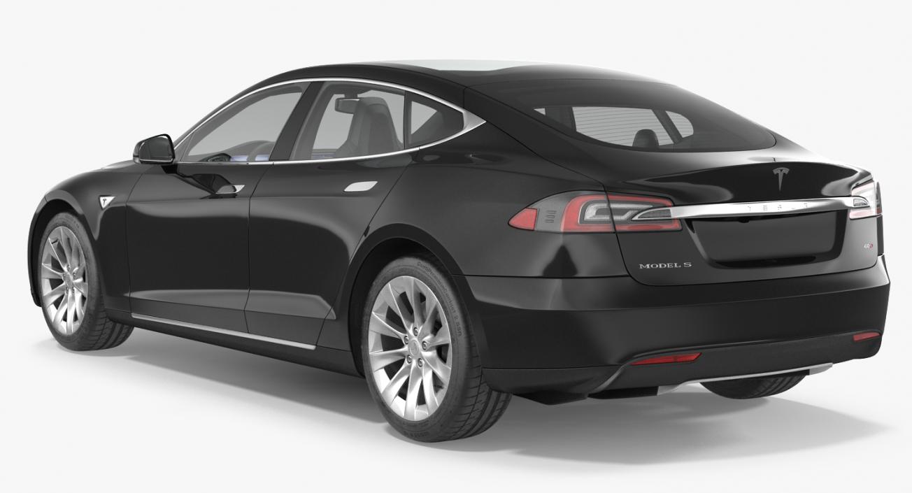 3D Tesla Model S 60D 2015 Rigged 3D Model model