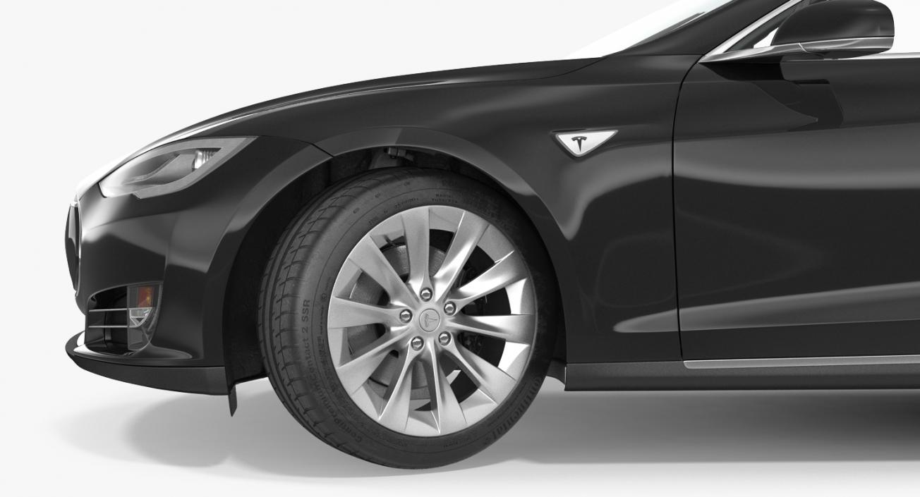 3D Tesla Model S 60D 2015 Rigged 3D Model model