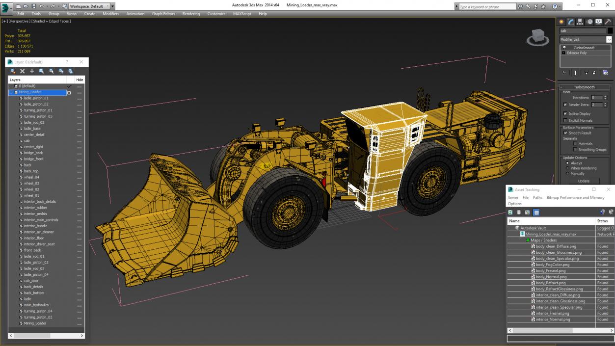 Mining Loader Cat R1600H 3D model