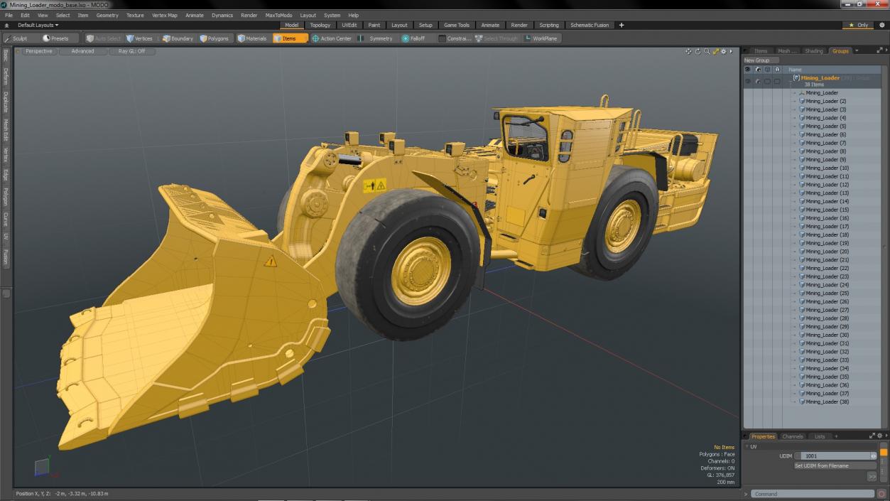 Mining Loader Cat R1600H 3D model