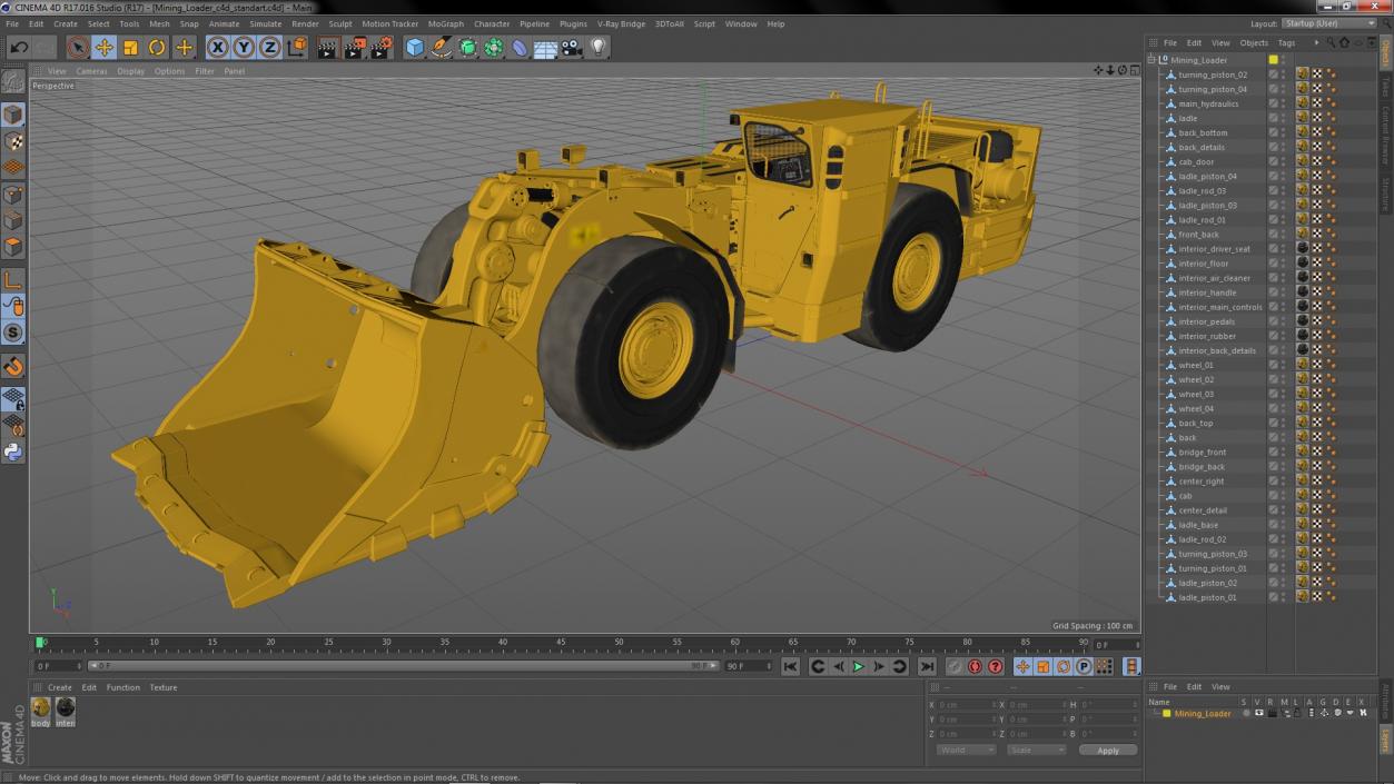 Mining Loader Cat R1600H 3D model