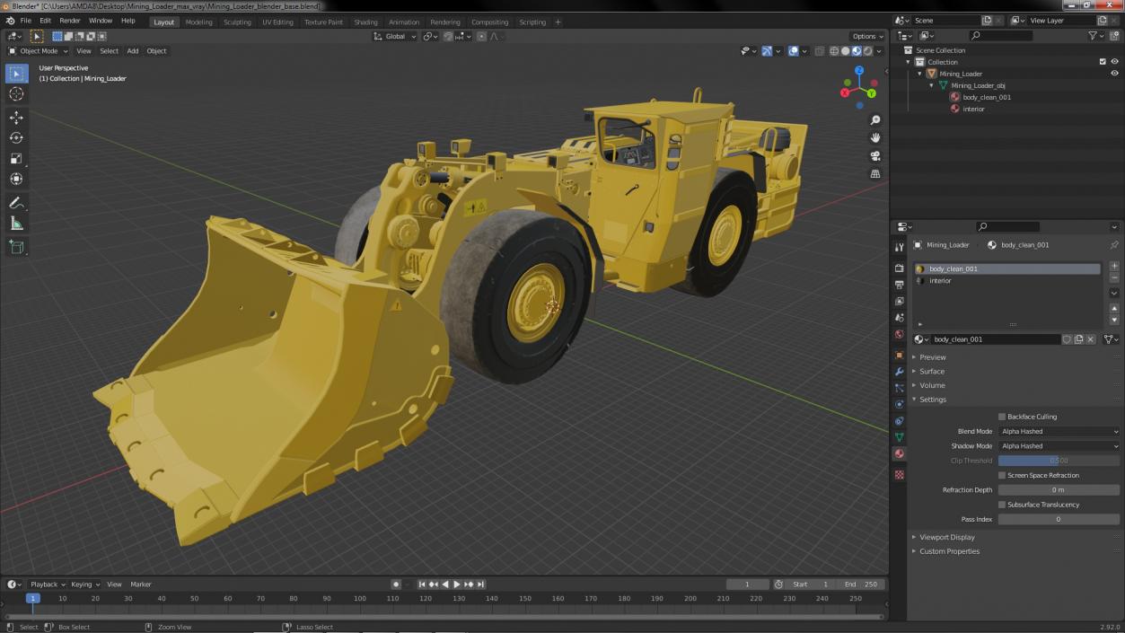 Mining Loader Cat R1600H 3D model