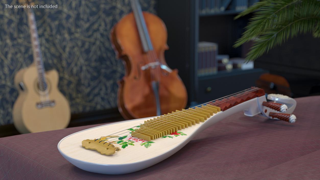 Chinese Stringed Instrument Pipa 3D