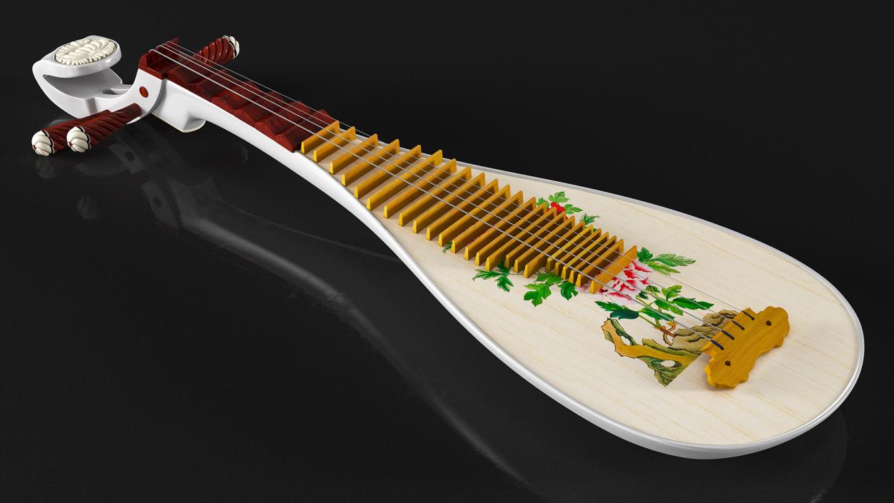 Chinese Stringed Instrument Pipa 3D