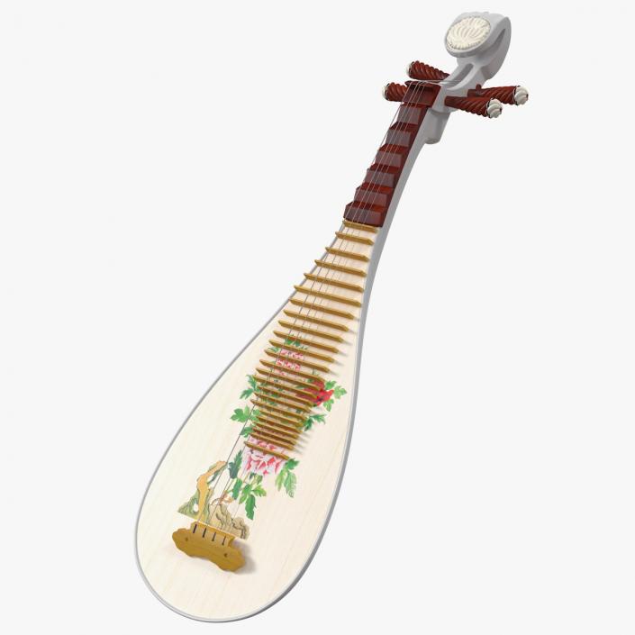 Chinese Stringed Instrument Pipa 3D