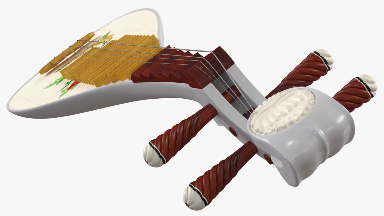 Chinese Stringed Instrument Pipa 3D