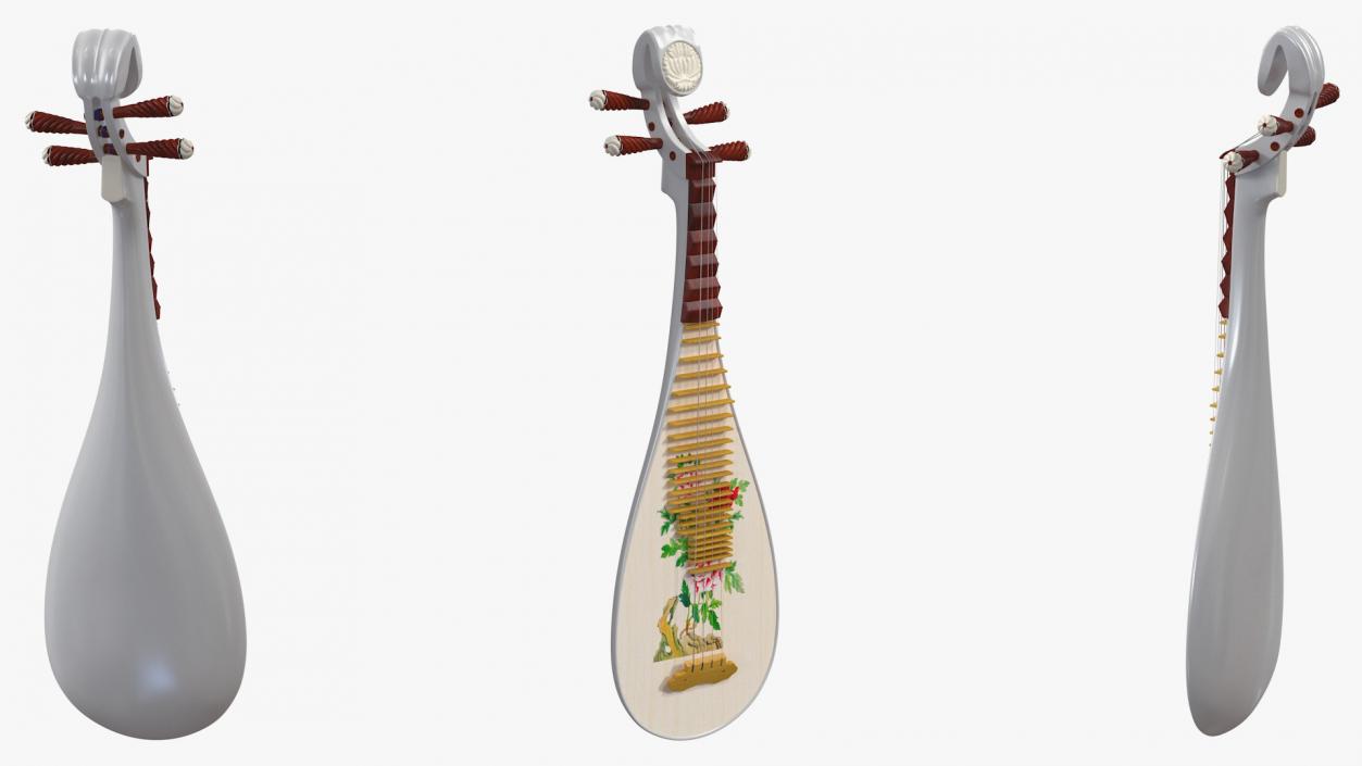 Chinese Stringed Instrument Pipa 3D